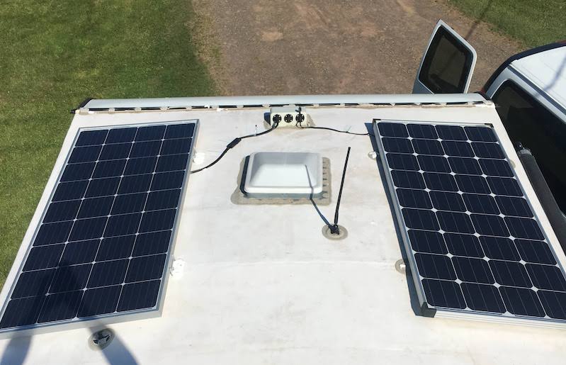 installing solar panels on a travel trailer